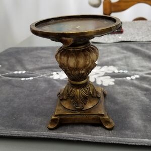 Antique-Style Gold Candle Holder